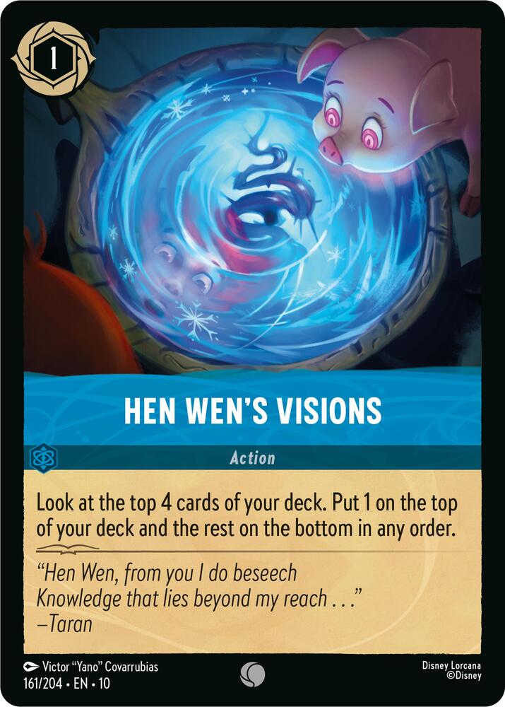 Lorcana - Hen Wen's Visions - Whispers in the Well (10) Cold Foil