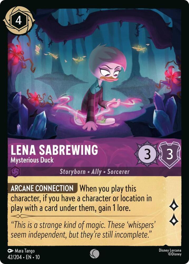 Lorcana - Lena Sabrewing - Mysterious Duck - Whispers in the Well (10)