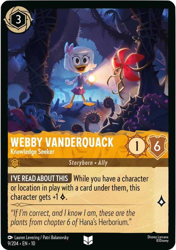 Lorcana - Webby Vanderquack - Knowledge Seeker - Whispers in the Well (10)