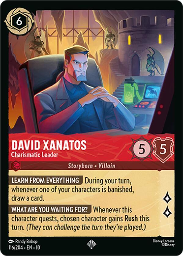 Lorcana - David Xanatos - Charismatic Leader - Whispers in the Well (10) Cold Foil