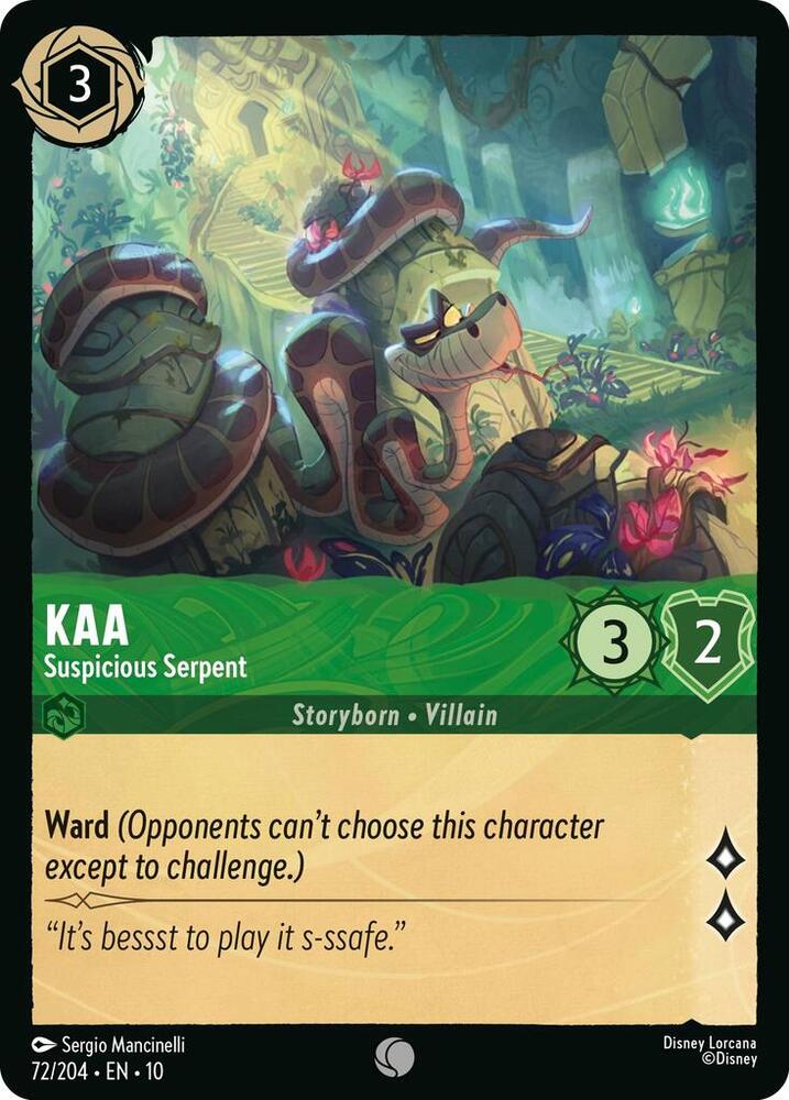Lorcana - Kaa - Suspicious Serpent - Whispers in the Well (10)