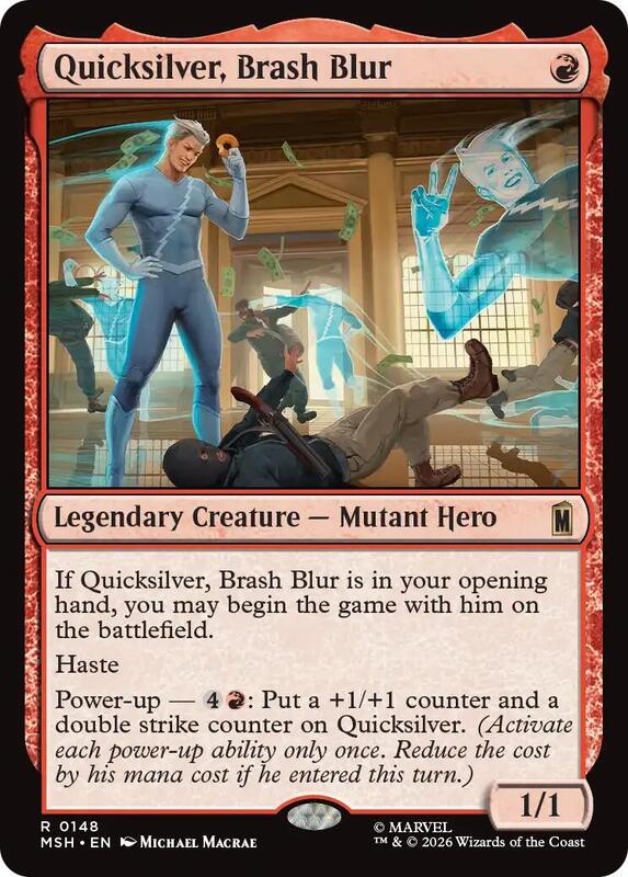 MTG - Quicksilver, Brash Blur - Marvel Super Heroes (MSH)