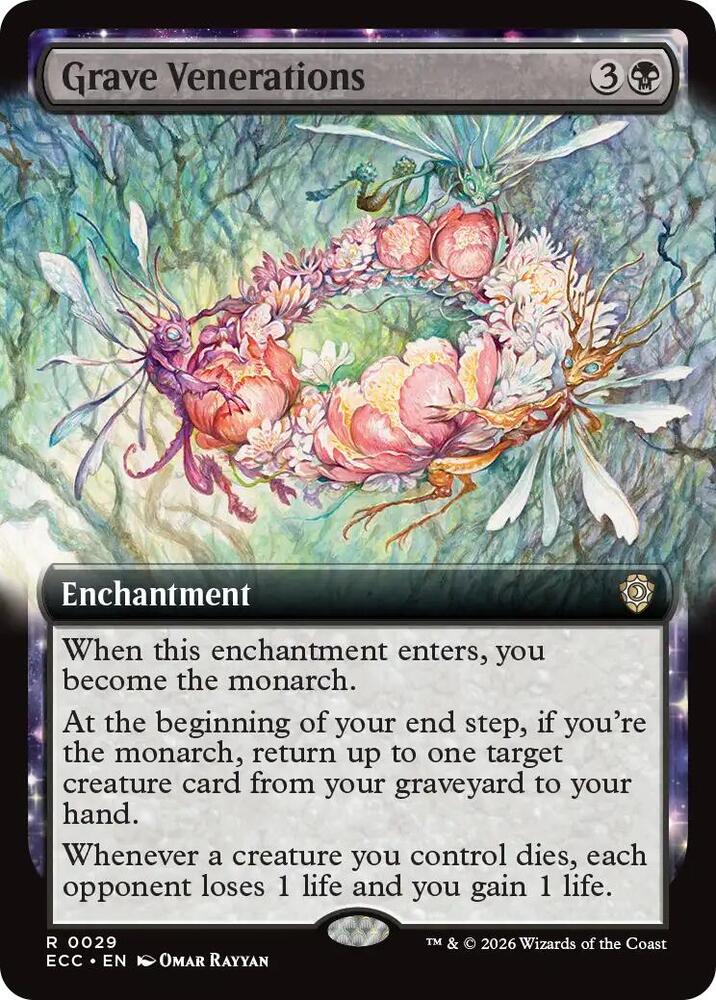 MTG - Grave Venerations (Extended Art) - Commander: Lorwyn Eclipsed (ECC)