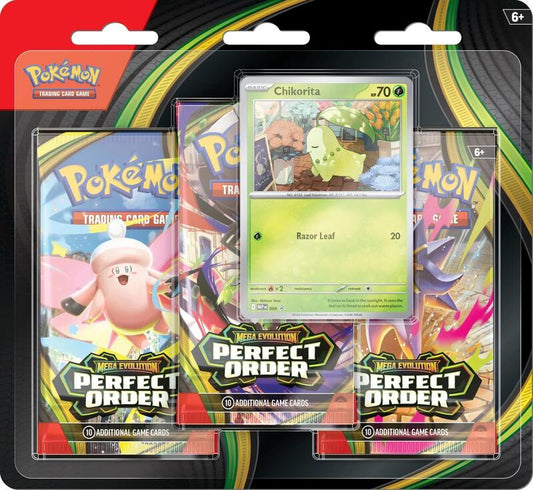 Pokemon - Perfect Order 3 Pack Blister [Chikorita] - ME03: Perfect Order (POR)
