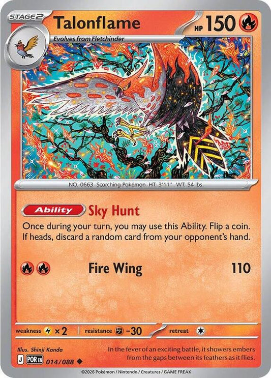 Pokemon - Talonflame - 014/088 - ME03: Perfect Order (POR) Reverse Holofoil