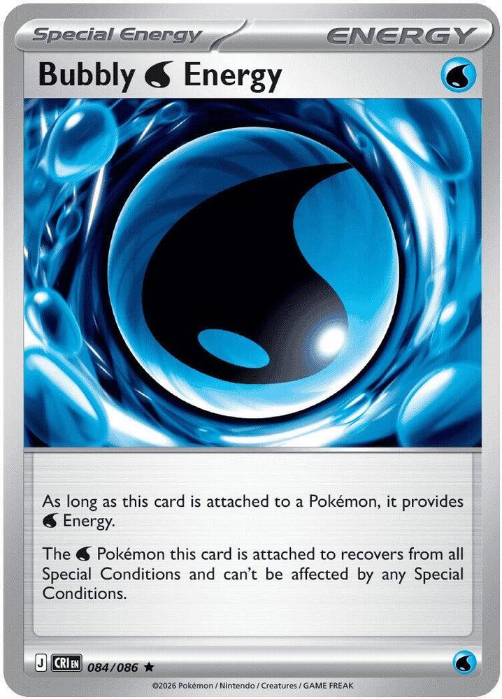 Pokemon - Bubbly W Energy - ME04: Chaos Rising (CRI) Reverse Holofoil