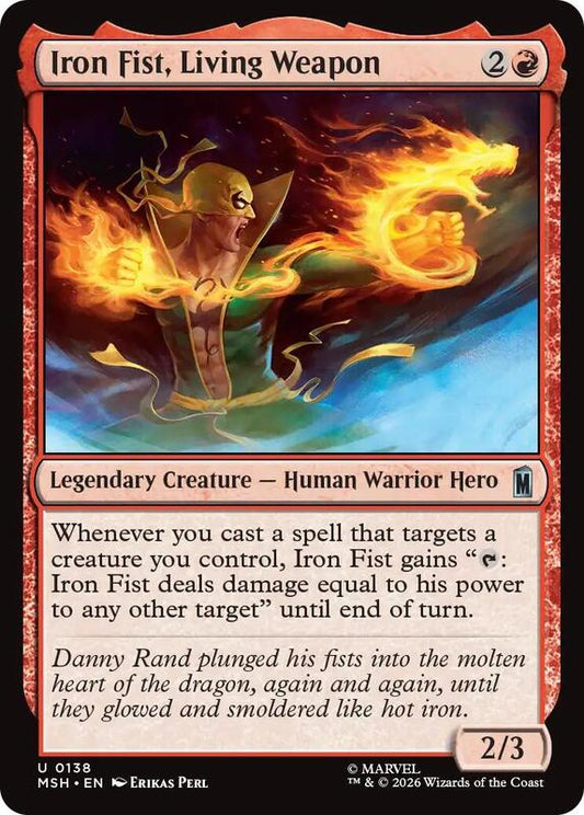 MTG - Iron Fist, Living Weapon - Marvel Super Heroes (MSH) Foil