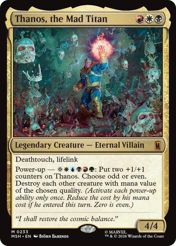 MTG - Thanos, the Mad Titan - Marvel Super Heroes (MSH)