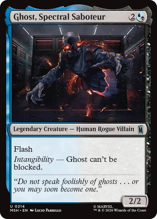MTG - Ghost, Spectral Saboteur - Marvel Super Heroes (MSH)