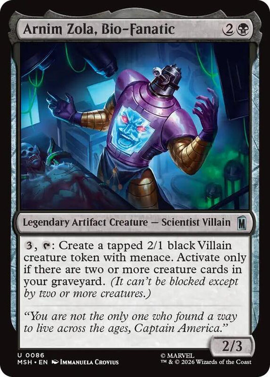 MTG - Arnim Zola, Bio-Fanatic - Marvel Super Heroes (MSH)