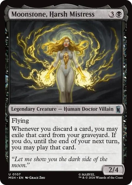 MTG - Moonstone, Harsh Mistress - Marvel Super Heroes (MSH)