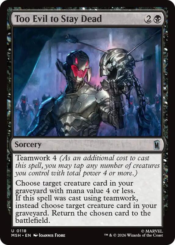 MTG - Too Evil to Stay Dead - Marvel Super Heroes (MSH) Foil