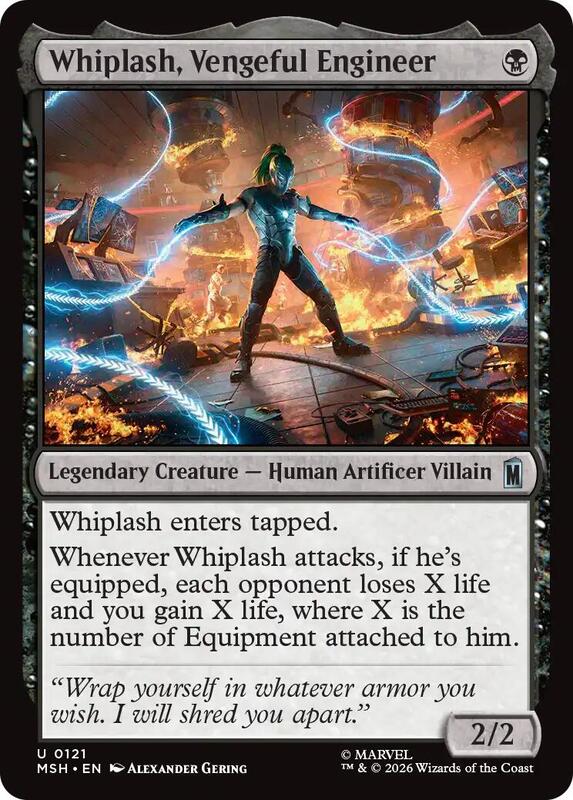 MTG - Whiplash, Vengeful Engineer - Marvel Super Heroes (MSH)