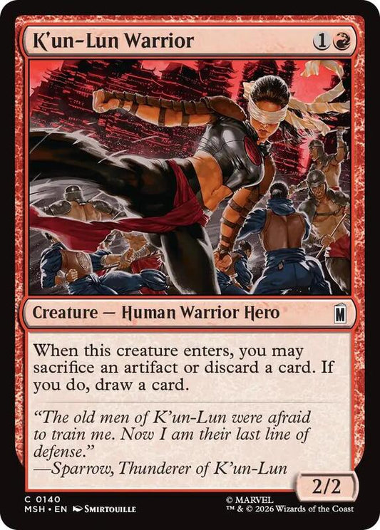 MTG - K'un-Lun Warrior - Marvel Super Heroes (MSH)