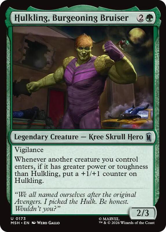 MTG - Hulkling, Burgeoning Bruiser - Marvel Super Heroes (MSH)