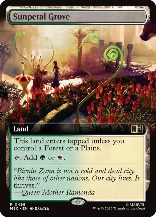 MTG - Sunpetal Grove (Extended Art) - Commander: Marvel Super Heroes (MSC)