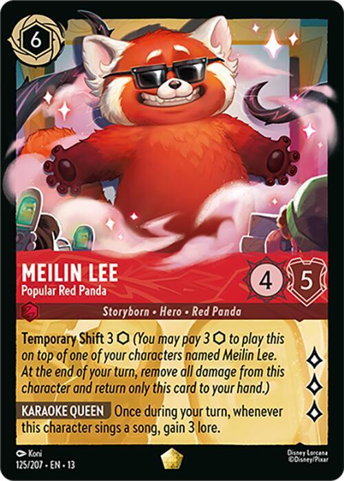 Lorcana - Meilin Lee - Popular Red Panda - Attack of the Vine! (13) Cold Foil