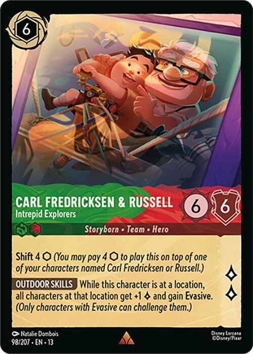 Lorcana - Carl Fredricksen & Russell - Intrepid Explorers - Attack of the Vine! (13) Cold Foil