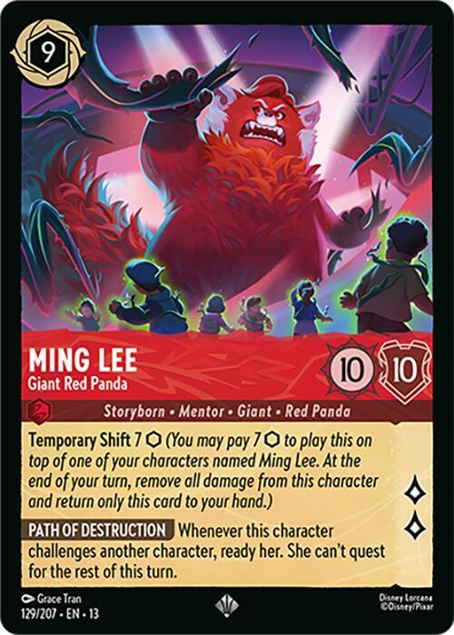 Lorcana - Ming Lee - Giant Red Panda - Attack of the Vine! (13)