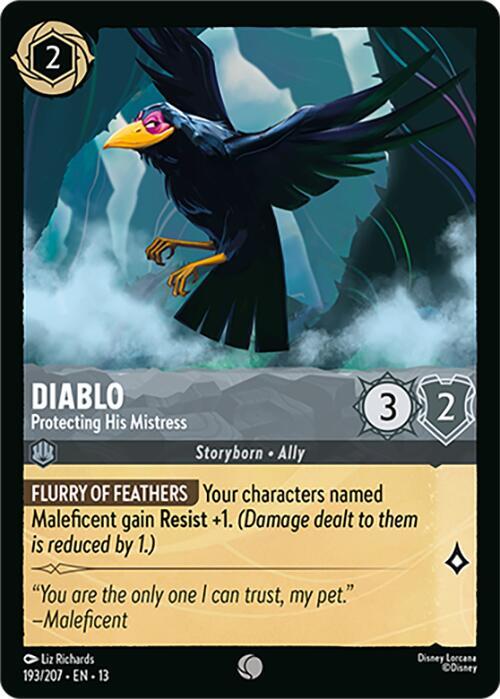 Lorcana - Diablo - Protecting His Mistress - Attack of the Vine! (13) Cold Foil
