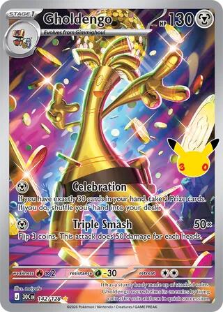 Pokemon - Gholdengo - 142/128 - ME: 30th Celebration (30C)