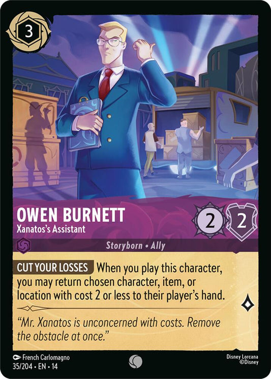 Lorcana - Owen Burnett - Xanatos's Assistant - Hyperia City (14) Cold Foil