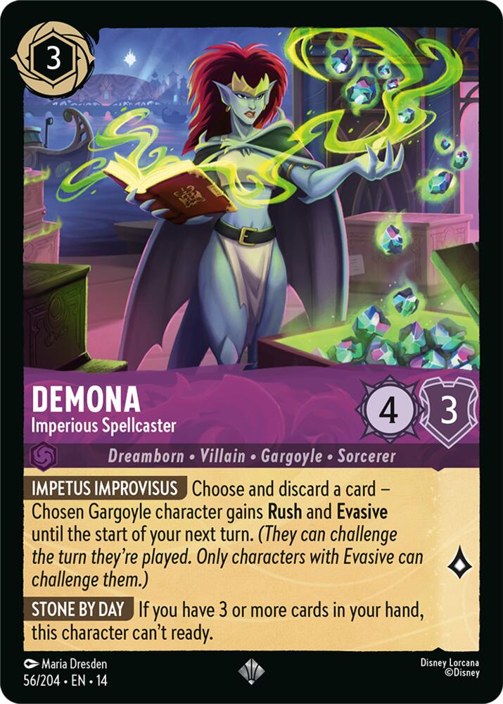 Lorcana - Demona - Imperious Spellcaster - Hyperia City (14) Cold Foil