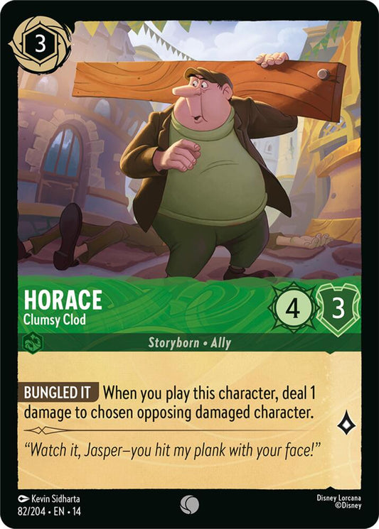 Lorcana - Horace - Clumsy Clod - Hyperia City (14) Cold Foil