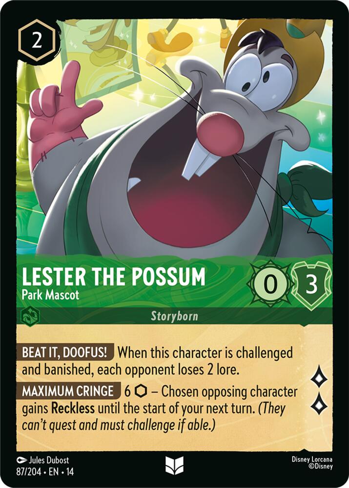 Lorcana - Lester the Possum - Park Mascot - Hyperia City (14)
