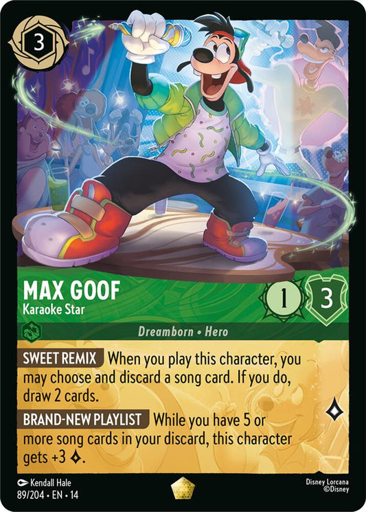 Lorcana - Max Goof - Karaoke Star - Hyperia City (14) Cold Foil