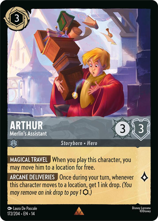 Lorcana - Arthur - Merlin's Assistant - Hyperia City (14) Cold Foil