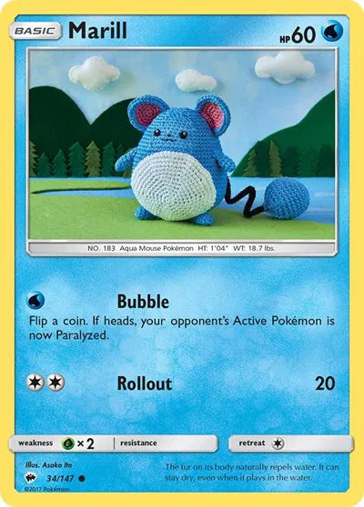 Pokemon - Marill - Burning Shadows - 34/147