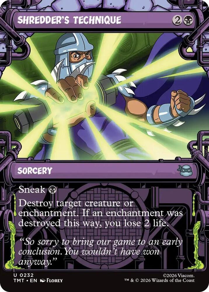 MTG - Shredder's Technique (Showcase) - Teenage Mutant Ninja Turtles (TMT)