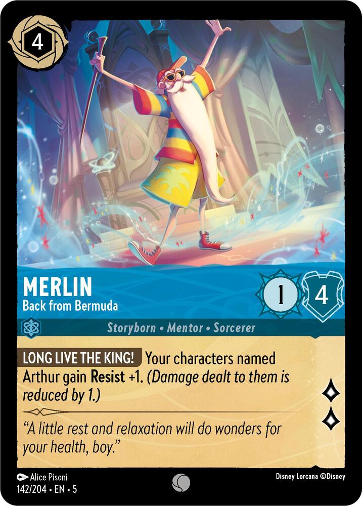 Lorcana - Merlin - Back from Bermuda - Cold Foil - Shimmering Skies (5)