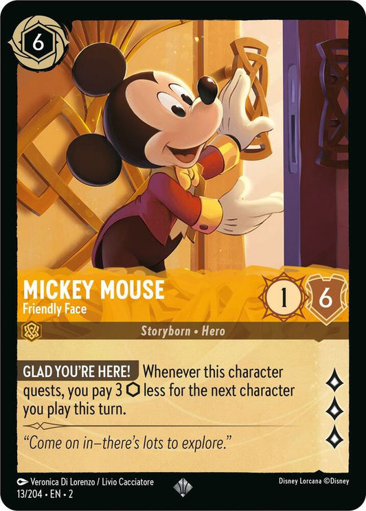 Lorcana - Mickey Mouse - Friendly Face - Cold Foil - Rise of the Floodborn (2)