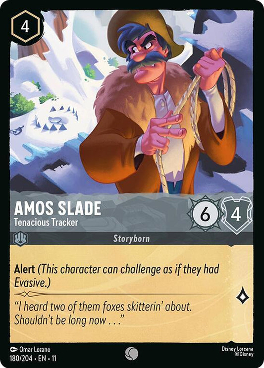 Lorcana - Amos Slade - Tenacious Tracker - Cold Foil - Winterspell (11) (Copy)