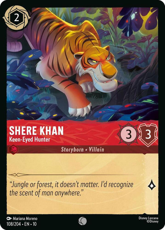Lorcana - Shere Khan Keen-Eyed Hunter Cold Foil - Whispers in the Well (10)
