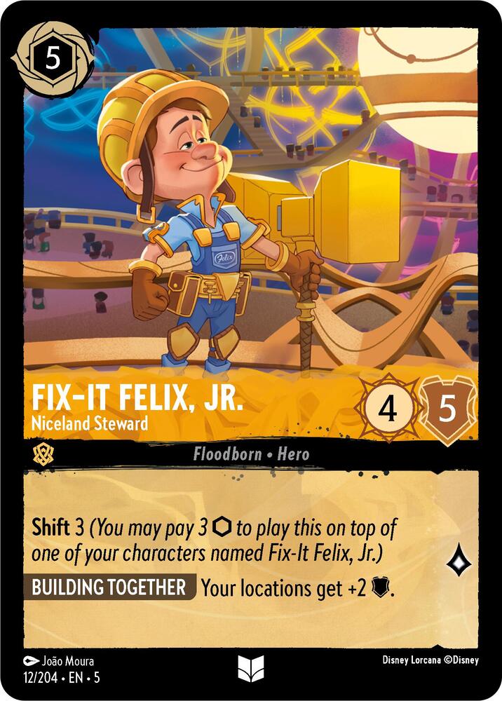 Lorcana - Fix-It Felix, Jr. - Niceland Steward - Shimmering Skies (5)