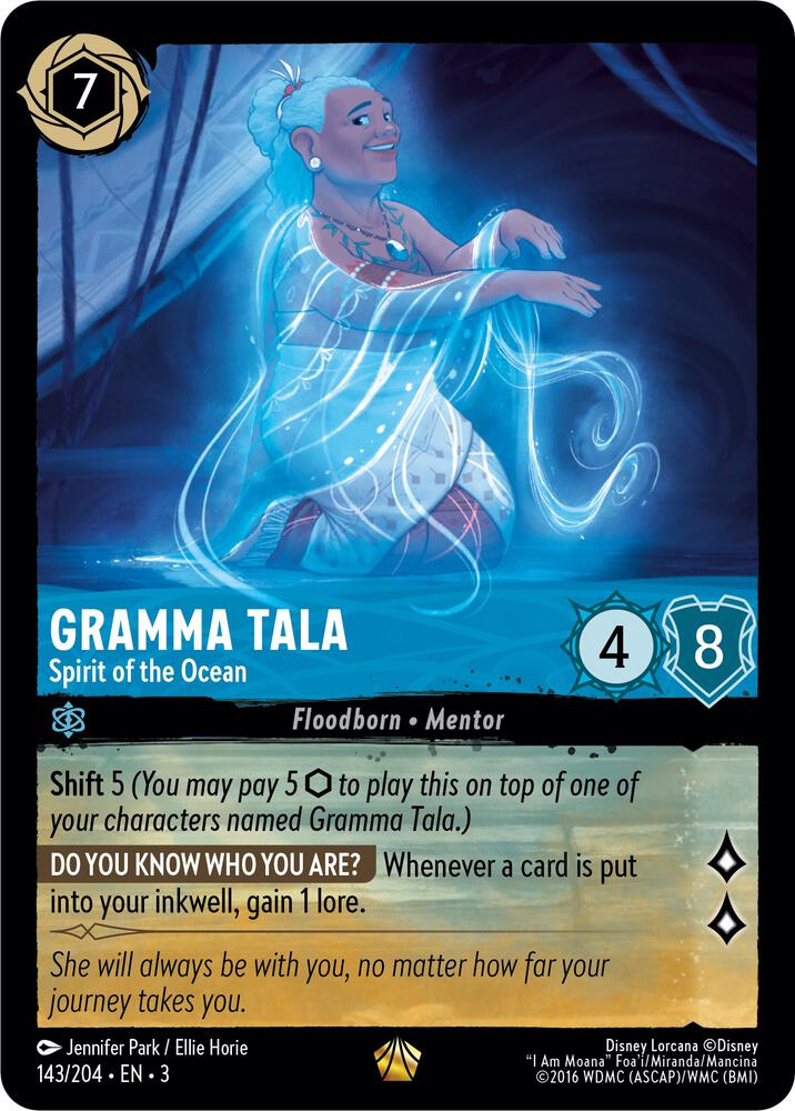 Lorcana - Gramma Tala - Spirit of the Ocean - Into the Inklands (3)