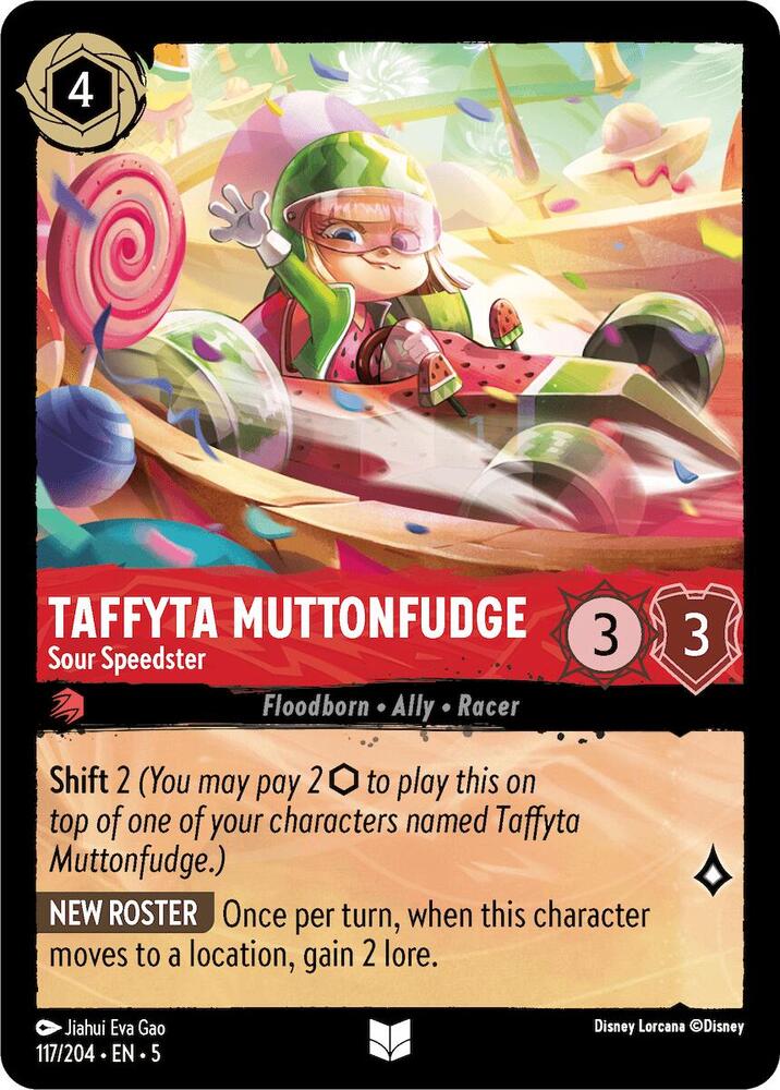 Lorcana - Taffyta Muttonfudge - Sour Speedster - Cold Foil - Shimmering Skies (5)