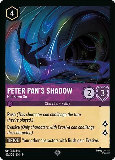 Lorcana - Peter Pan's Shadow - Not Sewn On - Cold Foil - Fabled (9)
