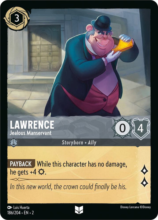 Lorcana - Lawrence - Jealous Manservant - Cold Foil - Rise of the Floodborn (2)
