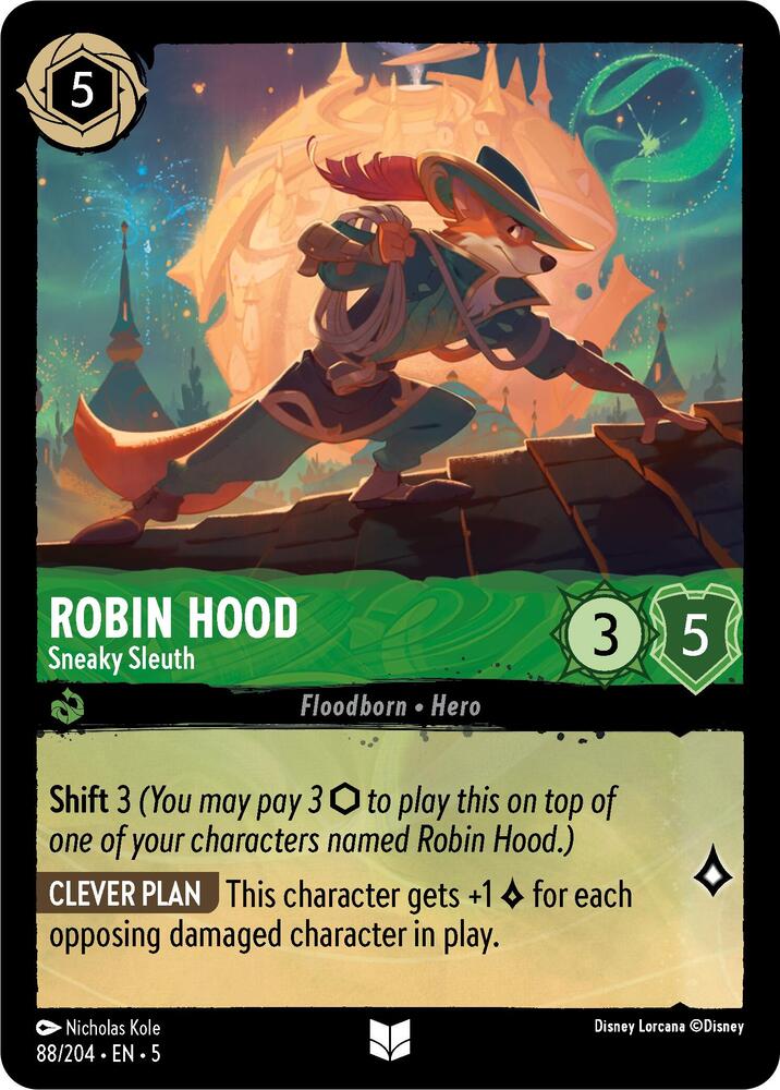 Lorcana - Robin Hood - Sneaky Sleuth - Shimmering Skies (5)