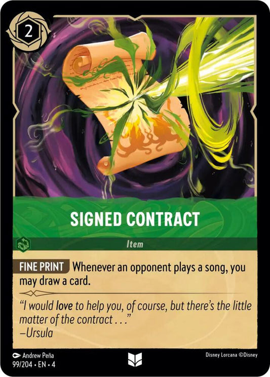 Lorcana - Signed Contract - Cold Foil - Ursula's Return (4)