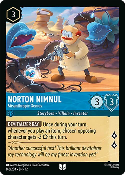 Lorcana - Norton Nimnul - Misanthropic Genius - Wilds Unknown (12)