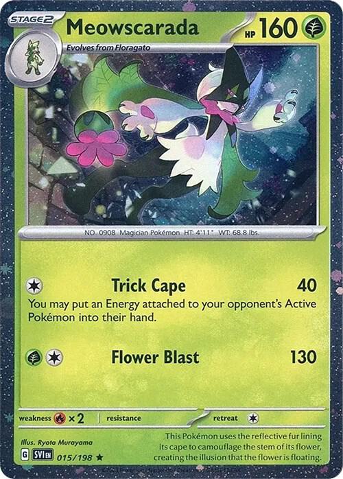Pokemon - Meowscarada - 015/198 (Cosmos Holo) - Miscellaneous Cards & Products (MCAP)