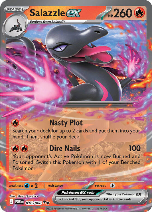 Pokemon - Salazzle ex - 016/088 - ME03: Perfect Order (POR)
