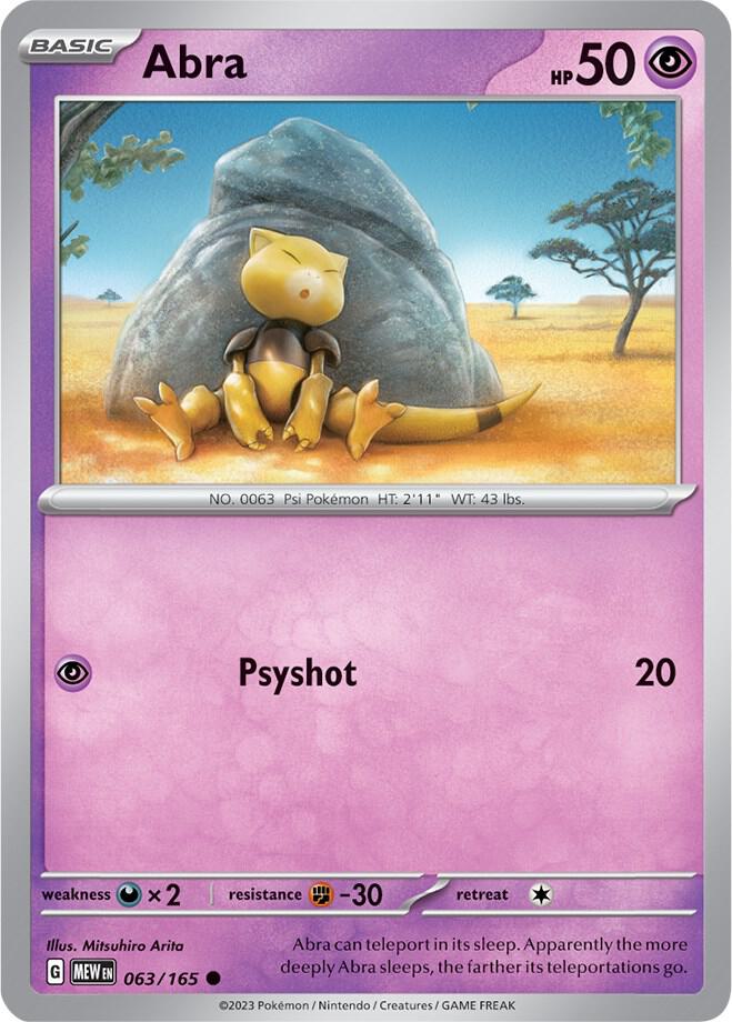 Pokemon - Abra - SV: Scarlet & Violet 151 (MEW)