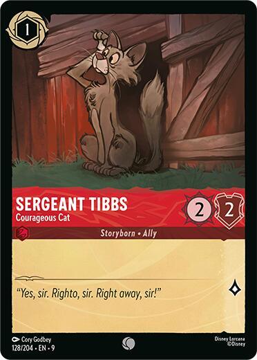 Lorcana - Sergeant Tibbs - Courageous Cat - Fabled (9)