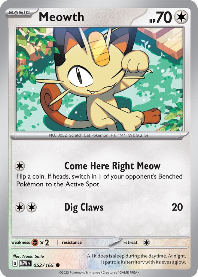 Pokemon - Meowth - SV: Scarlet & Violet 151 (MEW)